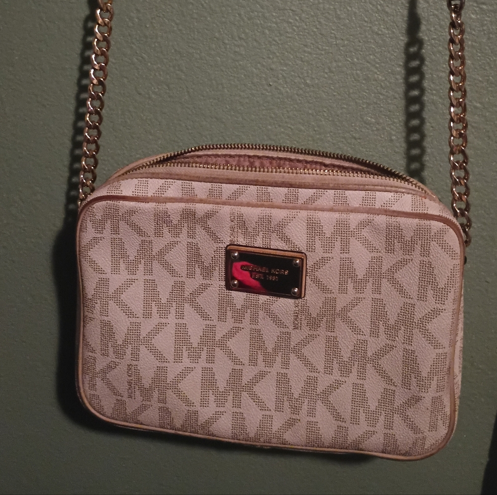 Michael Kors Beige Crossbody Bag